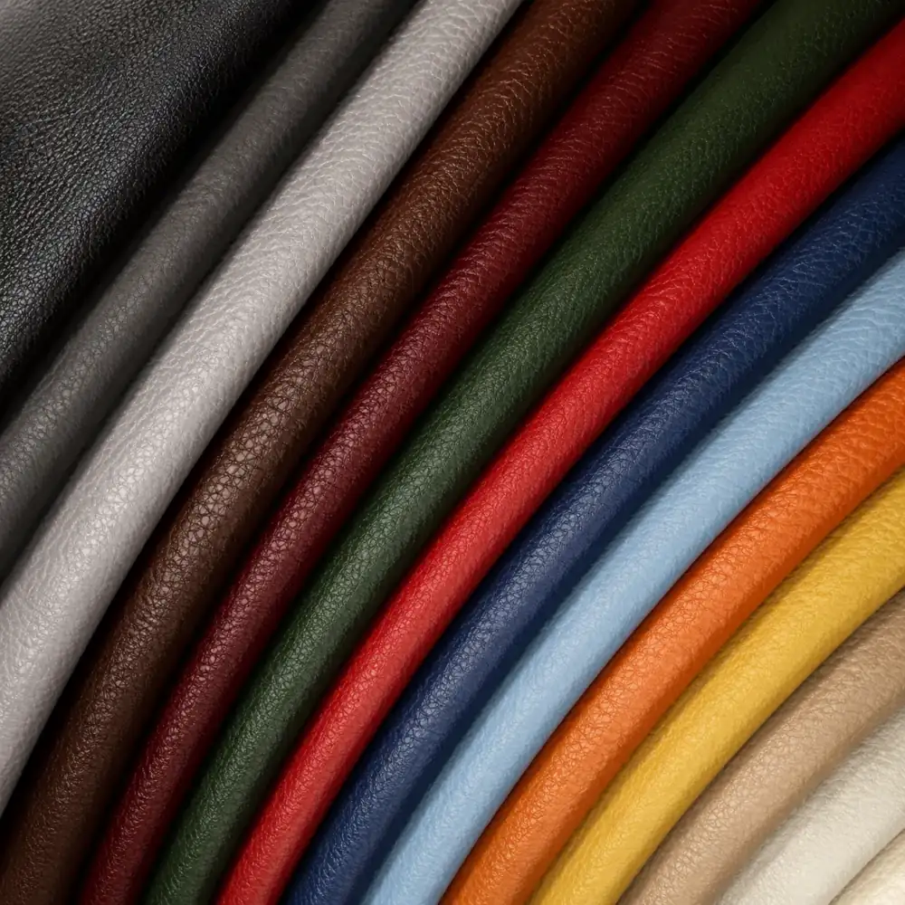 Leather upholstery color swatches