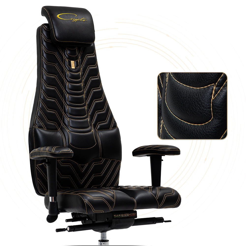 CRYPTO is finished with contrast stitching that highlights the geometry and draws the eye to the details. The graphic lines give the chair a gaming character and a sense of motion, style, and technology in every element.